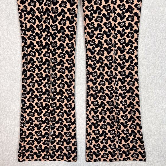 Anthropologie Maeve Brown Print The Margot Kick Flare Cropped Trousers Sz Small - Picture 4 of 13